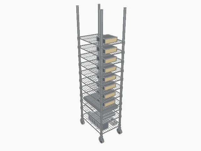 GhettoRak: an 8-node DGX Spark cluster, drawn in 3D